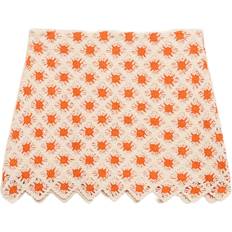 Orange Skirts Mango Crochet Mini Co-Ord Skirt - Orange