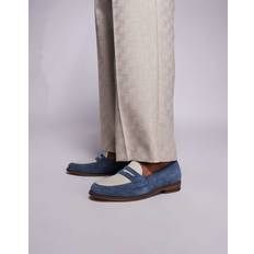 Walk London Torbole Contrast Saddle Loafer - Blue