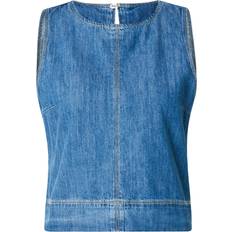 Denim - Women Blouses Vero Moda Sleevless Denim Top Medium Blue Wash