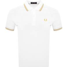Fred Perry Vita Pikétröjor Fred Perry Pikétröja Med Kontrasterande Ränder - Vit