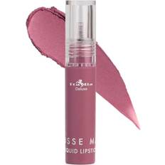 Italia Deluxe Pick 1 Mousse Matte Liquid Lipstick Comfortable Velvet Finish & Zipper Bag - Flirty