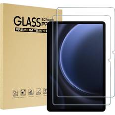 Xskemp 2 pcs Glass Screen Protector for Samsung Galaxy Tab S9 FE Plus S9 S8 S7 Plus
