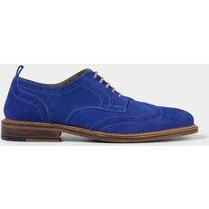 Men - Suede Oxford Joe Browns Men's Double Stitched Suede Brogues - Blue