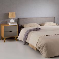 Kopfteile IDIMEX Bettkopfteil Weich Gepolstert Stoffbezug Modern - Grau Kopfteil 120cm