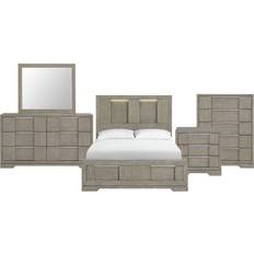 Bed Packages Picket House Furnishings Argo Grey Queen Bedroom Set 5PC