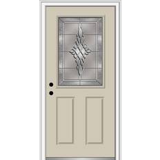 External Door MMI Door Fiberglass Half Lite Front 36-in 80-in x 6-9/16-in External Door Cotswold (x82.7")