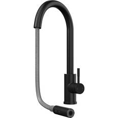 Liquida CT453MB Single Lever Pull Out Mono Mixer Kitchen Mixer Tap Black