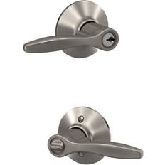 Door Locks & Deadbolts Schlage Delfayo Lever Keyed Entry Lock 2.75 H x 5.24 W x 1.67 D in Gray F51ADEL619
