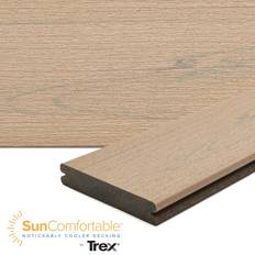 Timber Trex Transcend Lineage 1-in x 6-in x 20-ft Carmel Grooved Composite Deck Board Brown CL010620TLG01