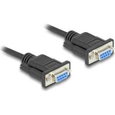 Kablar DeLock 3m Seriel RS-232 Kabel Sort