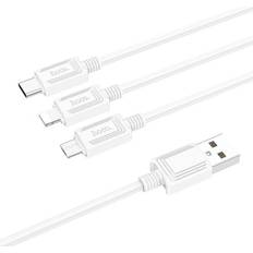 Hoco 3in1 USB-A MicroUSB Lightning Typ-C Cable 1m 2A x 74