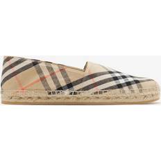 Beige - Women Espadrilles Burberry Beige Espadrilles Flat Shoes - Sand IP Check