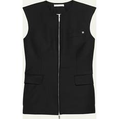 Wool Vests Helmut Lang Zip Blazer Vest - Black