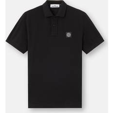 Stone Island Herr Pikétröjor Stone Island Monogram Patch Polo Shirt - Black