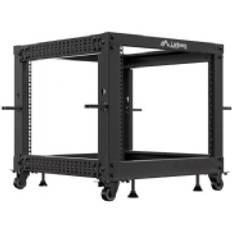 Lanberg ÅBEN 19 9U Rack 600 x 600-1100 Justerbar Sort