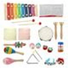 Toy Xylophones GZUK 21Pcs Children's Toy Family Carrying Trolley Case