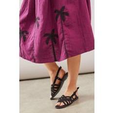 Good For The Sole Shoes Good For The Sole Maggie Multi Strap Slingback Flat Sandals - Natural Black