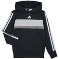 Svarta Sweatshirts adidas J 3S Tib Fl Hd Sportsweats - Svart