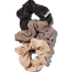 Hairlust Satin Silk Scrunchies Medium 3-Pack Coffee
