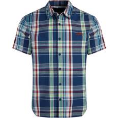 Weird Fish Men Tops Weird Fish Judd Short Sleeve Check Shirt - Bright Blue