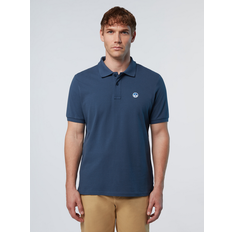North Sails Herr Pikétröjor North Sails Polo Shirt With Logo Patch - Dark Blue