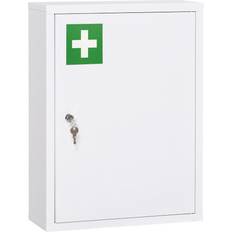 kleankin Medicinskåp 3 Fack Låsbar 40 x 15 x 53.5 cm