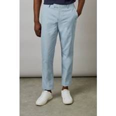 Linne Kostymer Burton Mens Slim Fit Suit Trousers - Light Blue