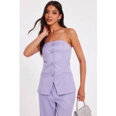 Purple Vests Quiz Womens Bandeau Waistcoat - Purple
