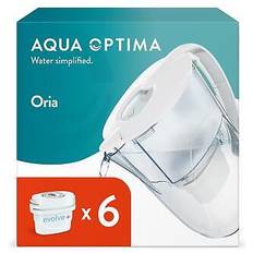 Aqua Optima Water Filter Jug 2.8L Capacity 6 Filter Cartridges