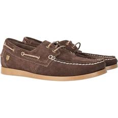 Suede Boat Shoes HY Savona Calf Suede Deck Shoes - Chocolate