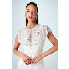 Capes & Ponchos Coast Encrusted Gem Bridal Cape - Ivory
