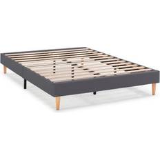 Camas Ajustables Base Tapizada Aura 140x190 cm Gris Oscuro Cama Ajustable