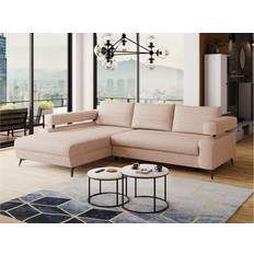 Bäddsoffa Med Divan 3-Sits Rosa Soffa 3-sits