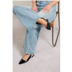 LTS Patent Slingback Flat Shoes - Black