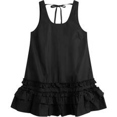 Ganni Dame Kjoler Ganni Women's U Neck Ruffled Dress - Black