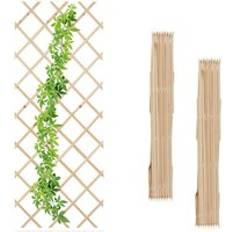 Garden & Outdoor Environment Relaxdays Extendable Trellis Set of 3 180 x 90 cm Wood Wall-Mounted