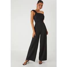 Jumpsuits & Overalls Misspap Bardot Twist Straight Leg Jumpsuit - Black