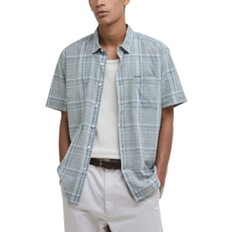 Barbour Linen Shirts Barbour Coldingham Checked Short-Sleeved Shirt - Light Moss