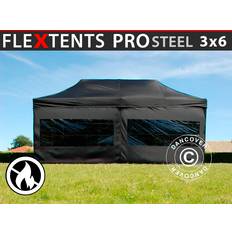 Dancover Snabbtält Depåtält Easy-up Eventtält 3x6m Svart