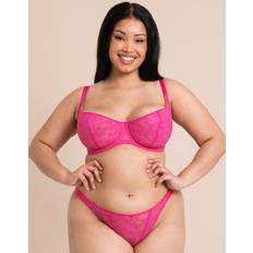 Curvy Kate All Night Lace Balcony Bra - Hot Pink/Blush