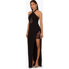 Adrianna Papell Knit Crepe Long Black