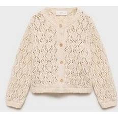 3-6M Cardigans Children's Clothing Mango Baby Girls Crochet Knitted Cardigan - Beige