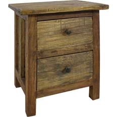 vidaXL Solid Mahogany Wood Brown Bedside Table 30x40cm