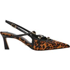 Steve Madden Brown Heels & Pumps Steve Madden Liana Leopard Print Slingback Heels