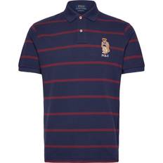 Natur Pikétröjor Polo Ralph Lauren Custom Slim Fit Bear Mesh Shirt - Marinblå
