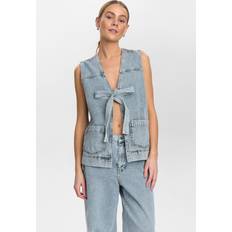 Nümph Overtøj Nümph Nubrooklyn Vest - Light Blue Bleach