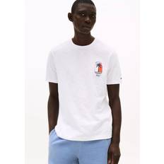Tommy Hilfiger Breathable Tops Tommy Hilfiger Palm Tree Label T-Shirt - White