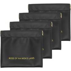 Brown Cosmetic Bags Uxcell PU Tragbare Make-Up Tasche - Schwarz