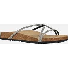 Microfiber Sandals Geox Womens D Brionia R Sandals - Black/Silver