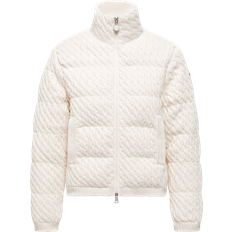 Moncler Women Cardigans Moncler Padded Wool & Cotton Zip-Up Cardigan - White
